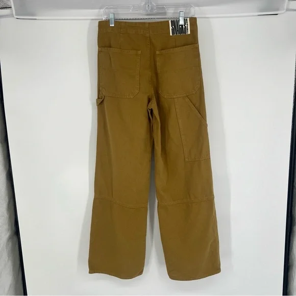 Snacks by Mother The Smoothie Green Utility Skimp Denim Pants in Bronze Mist 26 - Picture 7 of 11